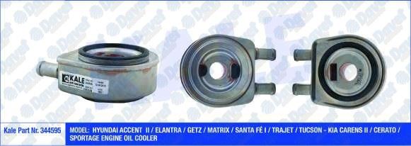 KALE 344595 Yag Sogutucu Hyundai Accent Ii / Elantra / Getz / Matrix / Santa Fé I / Trajet / Tucson - Carens Ii / Cerato / Sportage (Al / Pl / Brz)